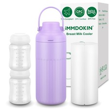 Compact Breast Milk Cooler Bottle, 12oz Portable Breastmilk Cooler with 2 Sto...