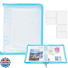 A5 Sticker Storage Binder with Zipper Closure, Reusable Sticker O