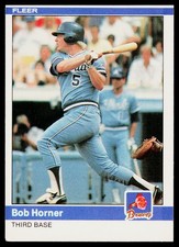 1984 Fleer #181 Bob Horner - POOR