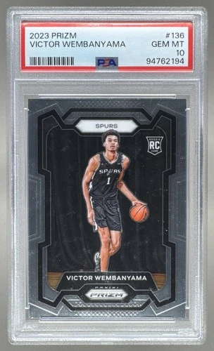94762194 Victor Wembanyama 2023 Panini Prizm #136 Rookie RC PSA 10