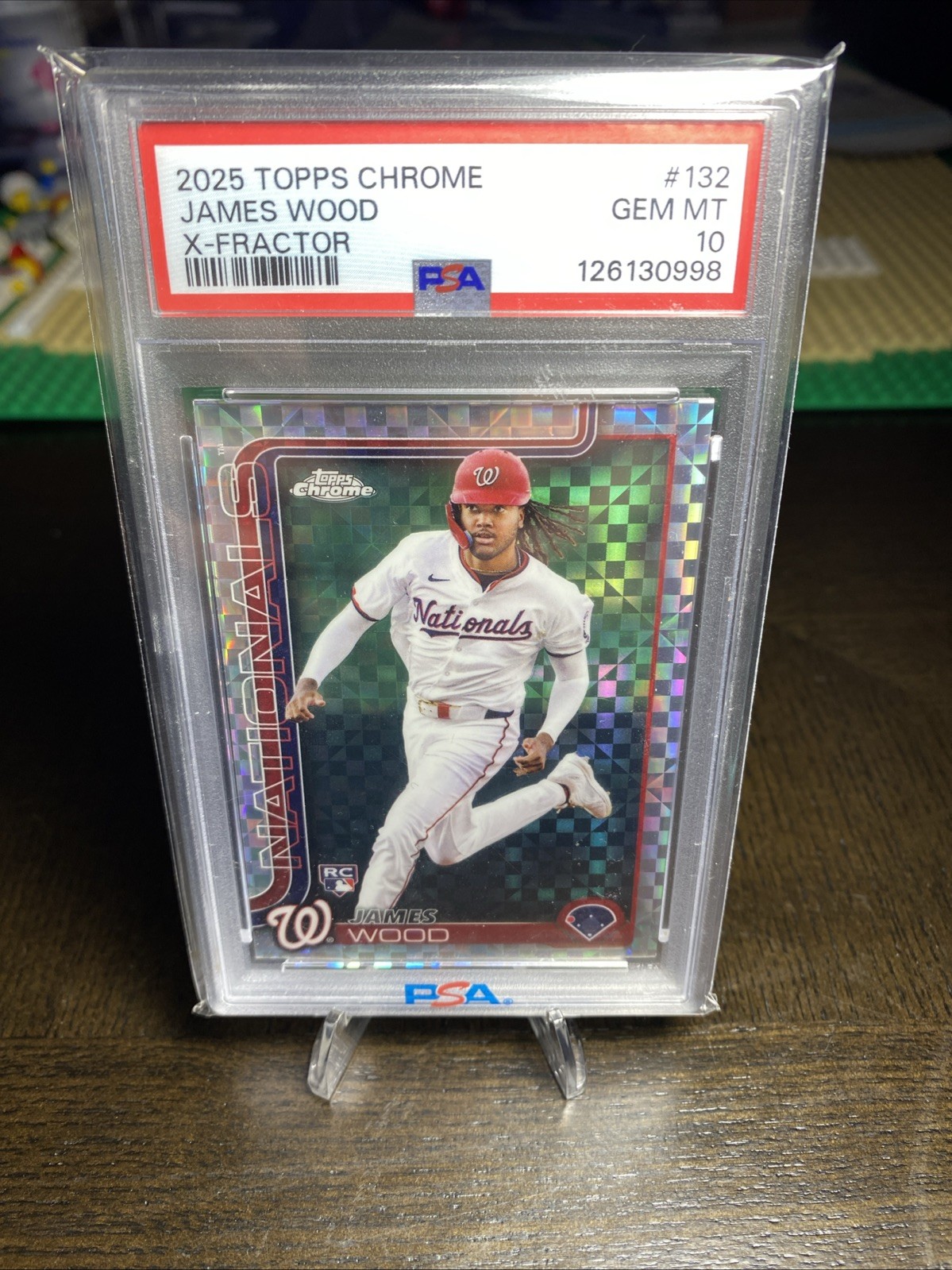 2025 Topps Chrome - James Wood #132 X-Fractor (RC) PSA 10 Washington Nationals