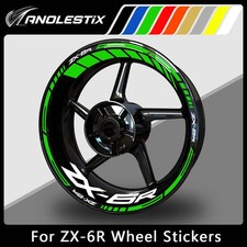 Kawasaki ZX-6R Reflective Rim Decals Wheel Stickers ZX6R Rim Stripe Kit