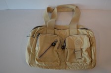 Borsa a mano Kipling beige nylon multitasche tracolla manico superiore