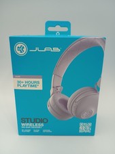 JLab Studio Wireless Bluetooth On Ear Headphones 30+ Hours Lilac Cloud Foam