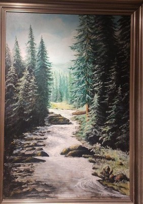 Otto Krüger 47 -Riesengebirge 110*78 - Öl auf Karton - sign. u.r.