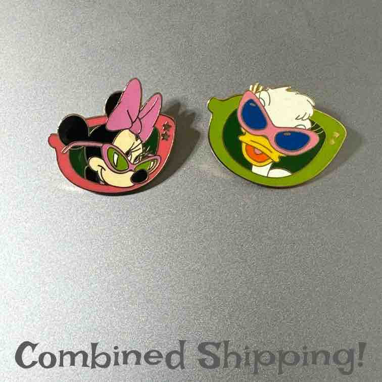 Disney WDW Minnie Daisy Summer Sunglasses Cast Lanyard Pin Set U2-15328  