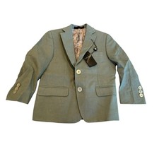 Ralph Lauren Boys Sage Green Jlayton 100 Linen Blazer Size 4
