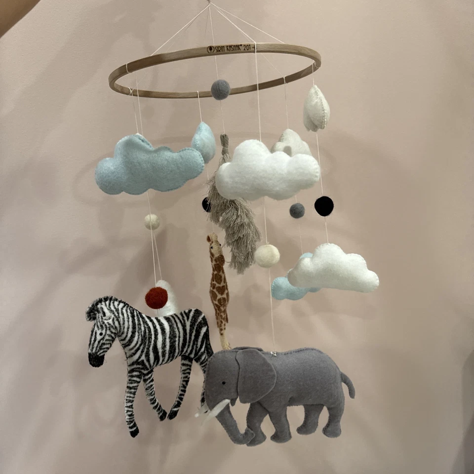 Bebé Guardería Safari Animal Móvil Foto 3 de 4
