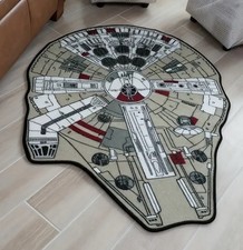Star Wars Millennium Falcon Mat 90cm X 60cm Rug Gaming Gamer Carpet Bedroom