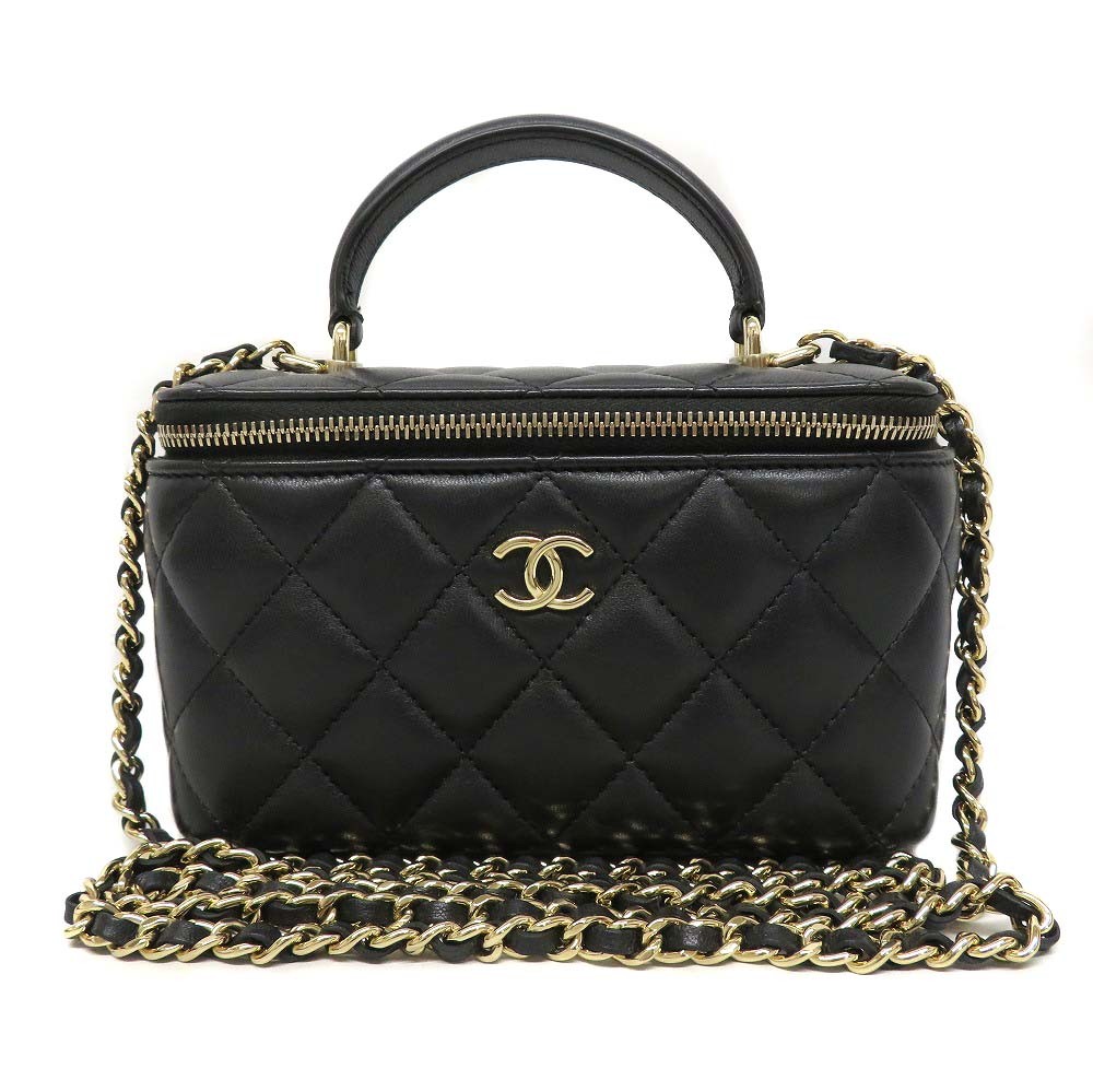 Chanel Lambskin Black Vanity Bag Ap2199 r2_0810