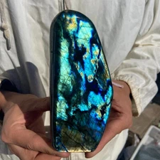 2.3lb Natural Flash Labradorite Quartz Crystal Freeform Mineral Healing