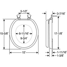 Mayfair by Bemis Round White Soft Toilet Seat