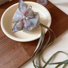 Accessorio Capelli Unico Forcina Tradizionale Fiocco con Elegante Dettaglio Perla