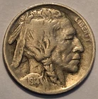 #5 Nicer Low Mintage fine++ 1914 S Buffalo Head Nickel