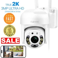 2K Camara De Seguridad Para Exterior Casas WiFi Alexa 360 Con Audio y Micrófono