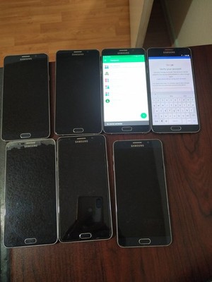 Lot of 7 Samsung Galaxy Note 5 SM-N920V 32GB (Verizon) For parts
