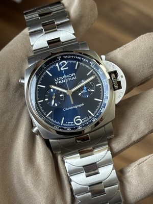 Panerai Luminor 1950 Chrono 44mm Stainless Steel Blue Dial PAM1110