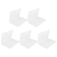 5 Pcs Plastic Grid Divider Transparent Boxes Bead Sorter Craft Organizer