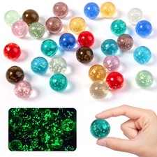 30 PCS Marbles for Kids,Glow In The Dark Glass Marbles,16mm 16 millimeters 