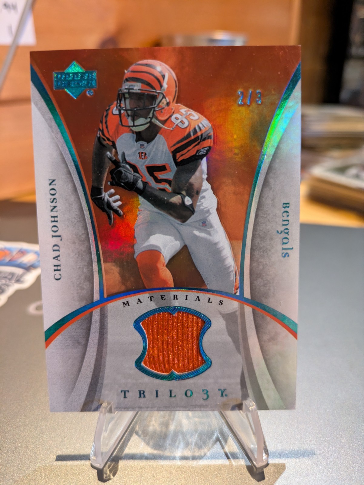 2007 Upper Deck Trilogy Materials 2/3 #CJ Chad Johnson GAME WORN  bengals BGR