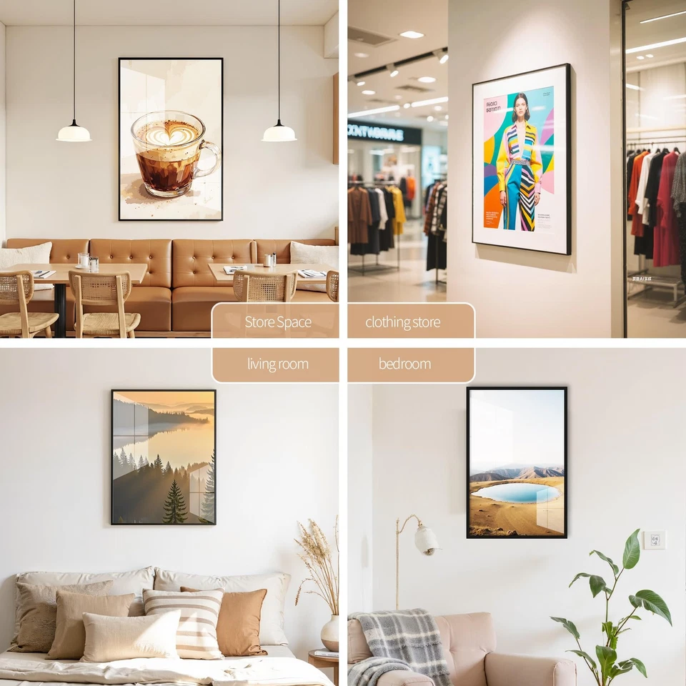 30x40 Poster Frame | 30x40 In, Black, Set of 2 | Front-Loading Snap Frame | C... - Image 4 of 4