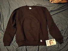 VTG Russell Athletic Pullover Sweatshirt Youth L Black USA Made NWT NEW