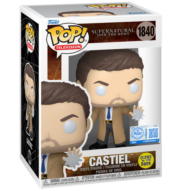 Funko Pop! Television Supernatural Castiel GITD #1840 Exclusive Vinyl Figure