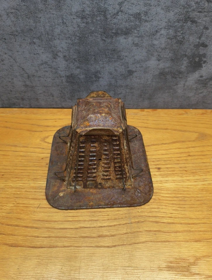 Estufa Top Tostadora Lata Vintage Metal 4 Rebanadas Camping Decoración Primitiva Foto 2 de 3