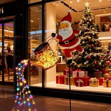 Solar Watering Can Light Fairy Garden Outdoor Kettle Fairy Yard Christmas decor