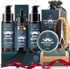 Kit Barba per Uomo, 10 in 1 Set Regalo Cura Barba Completo Professionale