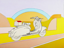 MAMBOR RENATO - Mezzi Culturali (lambretta) - Litografia a tiratura limitata