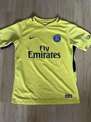 Maillot PSG Extérieur 2017/2018 Jaune Nike – Taille XL Enfant - Photo 1/3