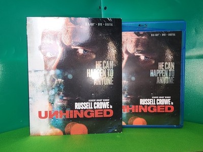 CIB w/ Slipcover & Insert - Unhinged (Blu-ray & DVD, 2020) Russell Crowe