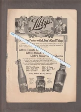 1909 LIBBY'S Magazine AD~MIXED PICKLES/Catsup/STRAWBERRIES~LENOX CHOCOLATE/Necco