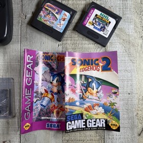 Sega Game Gear Console Bundle 2 Games Sonic 2 & Tails Combo/NHL All-Star Read