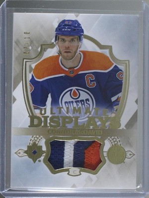 2023-24 UD ULTIMATE COLLECTION GOLD LOGO PATCH CONNOR McDAVID /10 OILERS