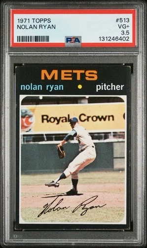 1971 Topps Baseball Nolan Ryan #513 HOF New York Mets  PSA 3.5 - SHARP Card!