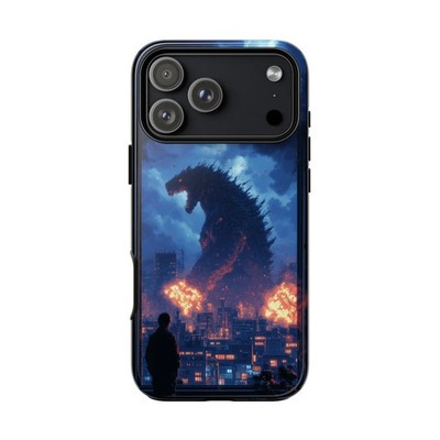 Phone Ink - iPhone/Galaxy/Pixel | Slim Tough Case - Retro LoFi Kaiju Mayhem