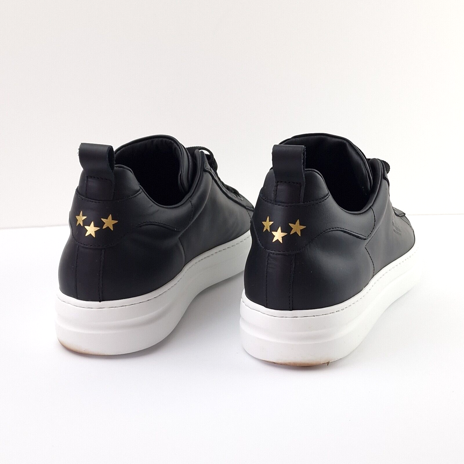 PANTOFOLA D’ORO SNEAKER PANTOFOLA D'ORO CTR6WU IN PELLE EUR43 USA10 UK9 SCARPE BASSE DA GINNASTICA NERE