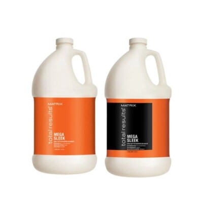 (2 Gallon Set) Matrix Total Results Mega Sleek Shampoo and Conditioner, Gallon
