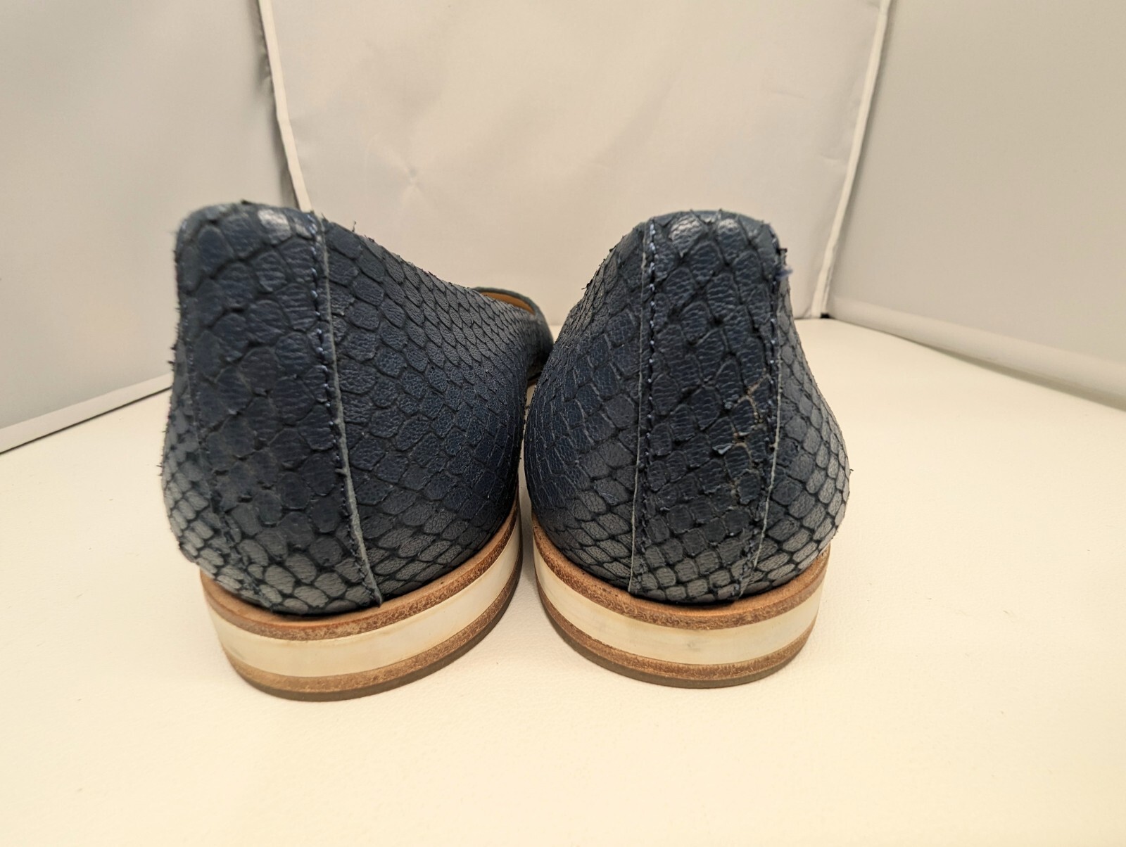 Women's Karl Lagerfeld Blue Python Cap Toe No Hee… - image 7