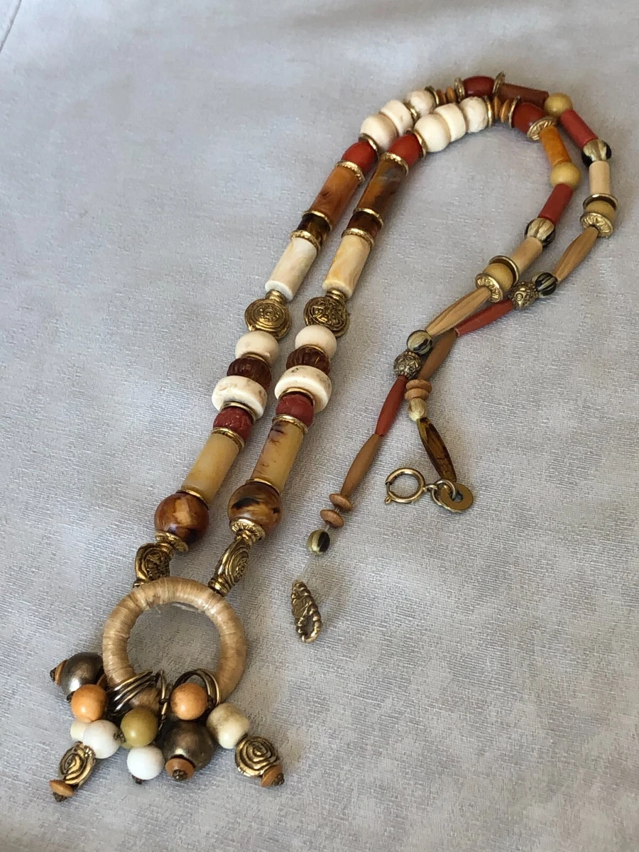 Collier Sautoir Perles Jacky De G Paris Vintage Années 1990 - Doré, Occasion