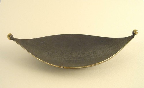 Carl AUBÖCK Vienna Aubock ASHTRAY Knopferlascher Patinated Brass Bronze Tray - Picture 7 of 12