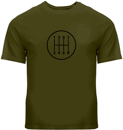 Manual Transmission Gears Shift Pattern 7 Speed Stick T-Shirt Manual Gearbox Car - Picture 18 of 34