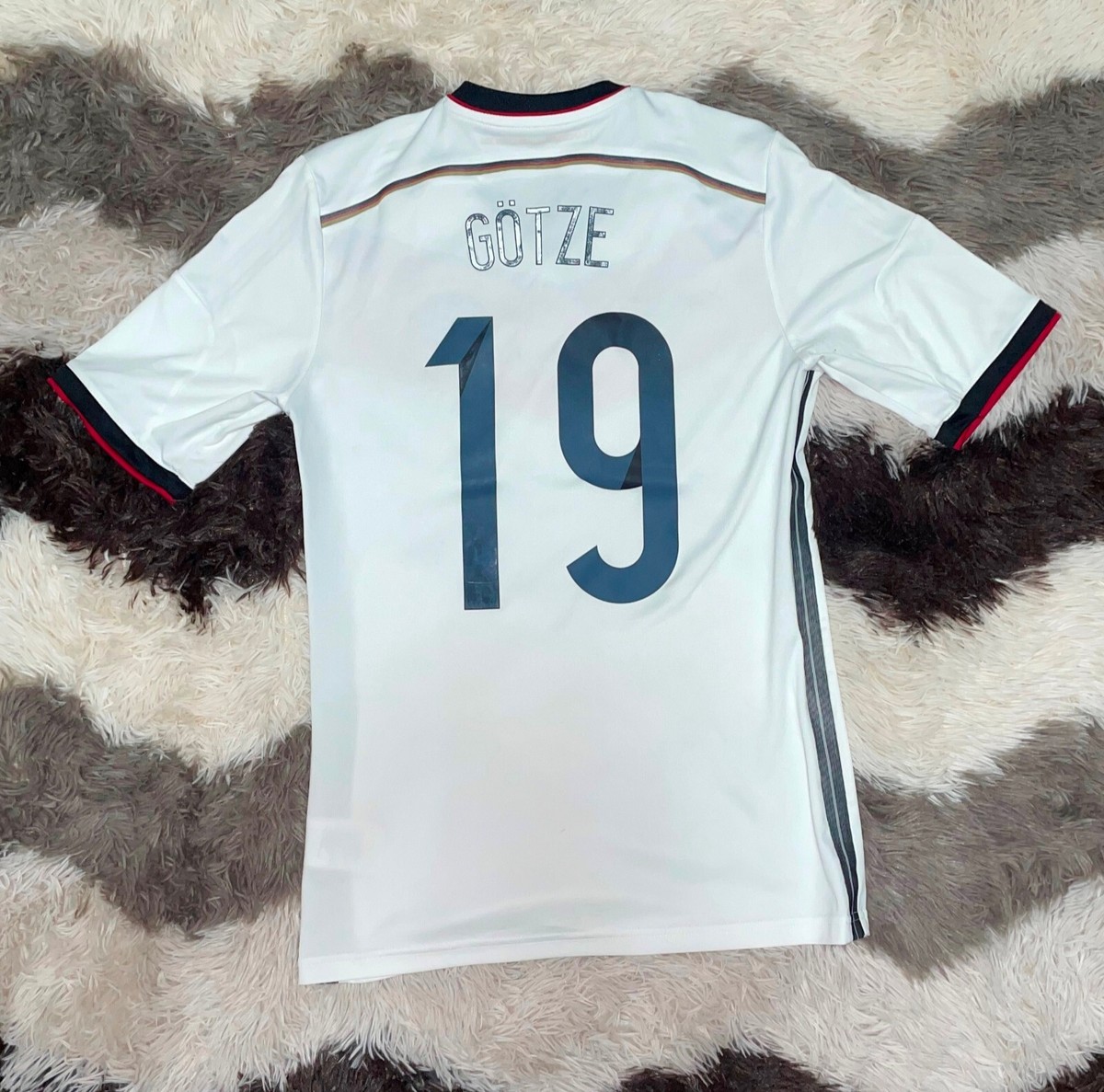 GERMANY NATIONAL TEAM 2014/2015 HOME #19 GOTZE FOOTBALL SHIRT