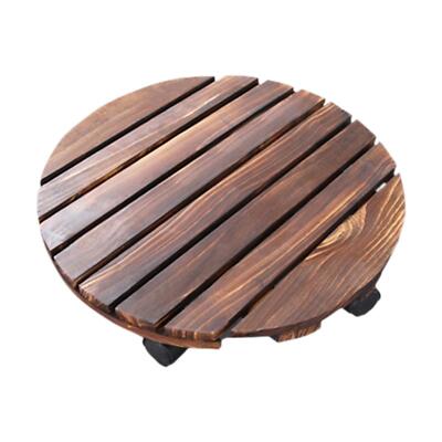 Holz Pflanzen Caddy Blumentopf Gestell Halter für Terrasse Indoor Outdoor Balkon