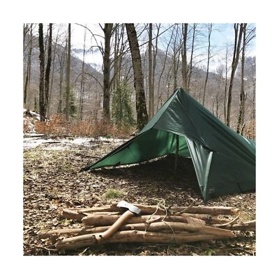 Telone Impermeabile DD Tarp M – Verde Oliva, 3.5x2.4m, 19 Punti Di Fissaggio, Con Picchetti E Tiranti, Per Amaca E Bivacco
