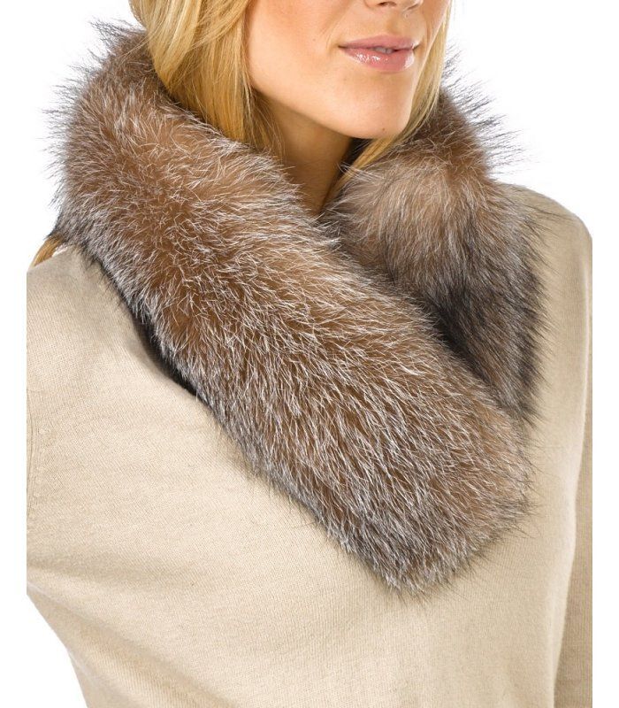 SURELL GENUINE CRYSTAL FOX FUR HEADBAND/COLLAR Adjustable Fox Fur Two-In-One Headband/Scarf – Surell  main image 4