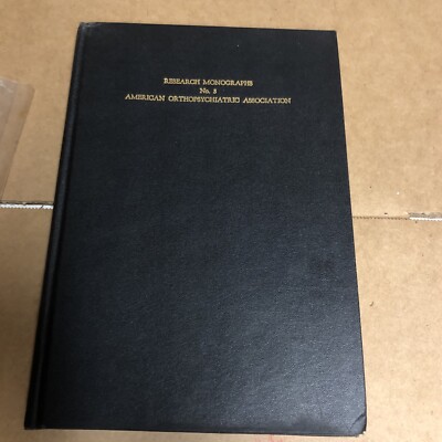  RESEARCH MONOGRAPHS No.3 American Orthopsychiatric Assoc visual motor gestalt 