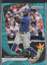 2020 Panini Prizm #243 Danny Santana Teal Wave Prizm Texas Rangers
